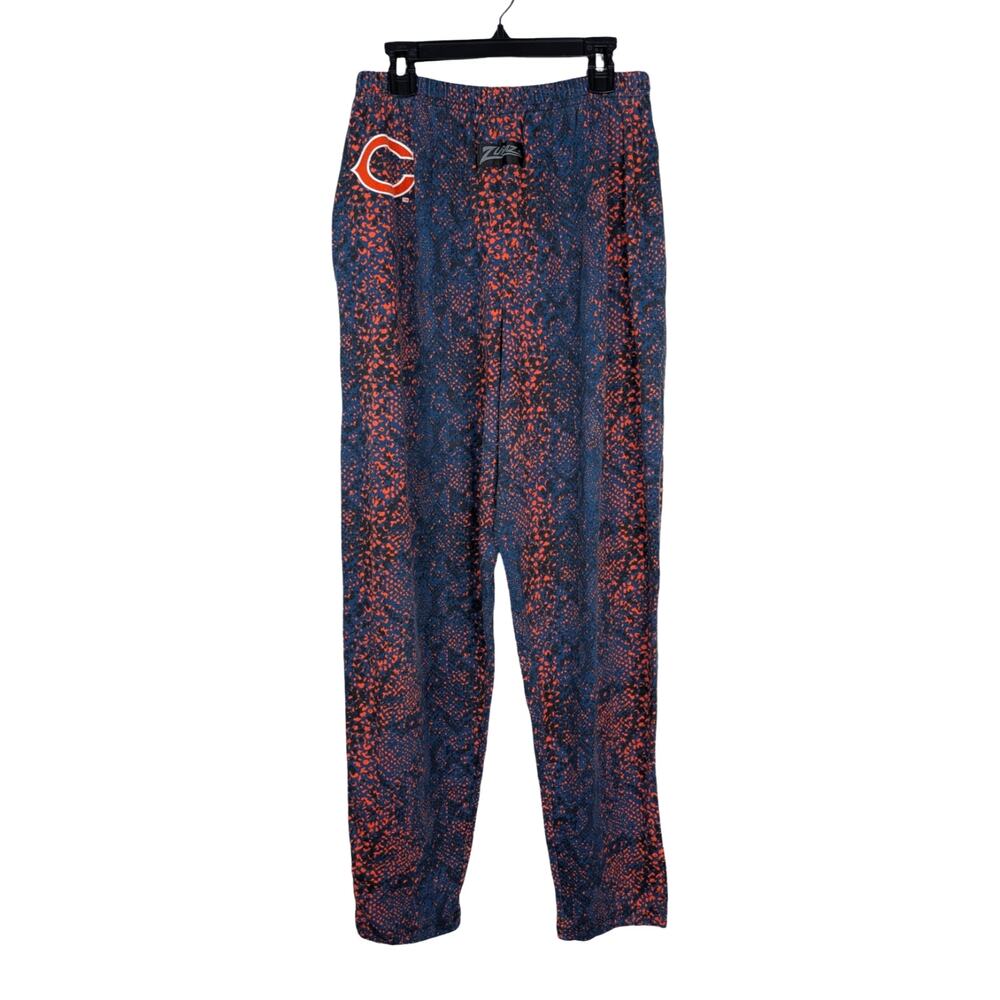 Vintage 90s Chicago Bears Zubaz Snakeskin Pants Navy Orange Size Small